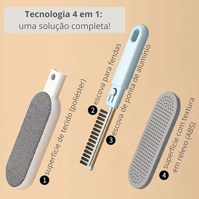 Escova Remove Pelos 4 em 1
